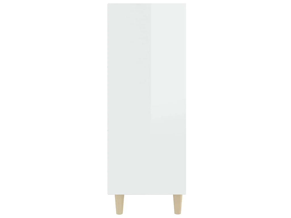 Buffet Blanc brillant 69,5x32,5x90 cm Bois d'ingénierie