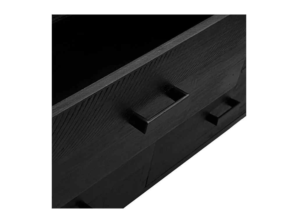 Aparador de madera maciza de pino negro 110x35x70 cm