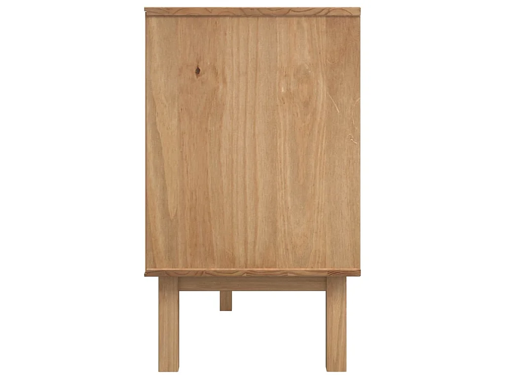 Buffet OTTA Marron et blanc 114x43x73,5 cm Bois massif pin