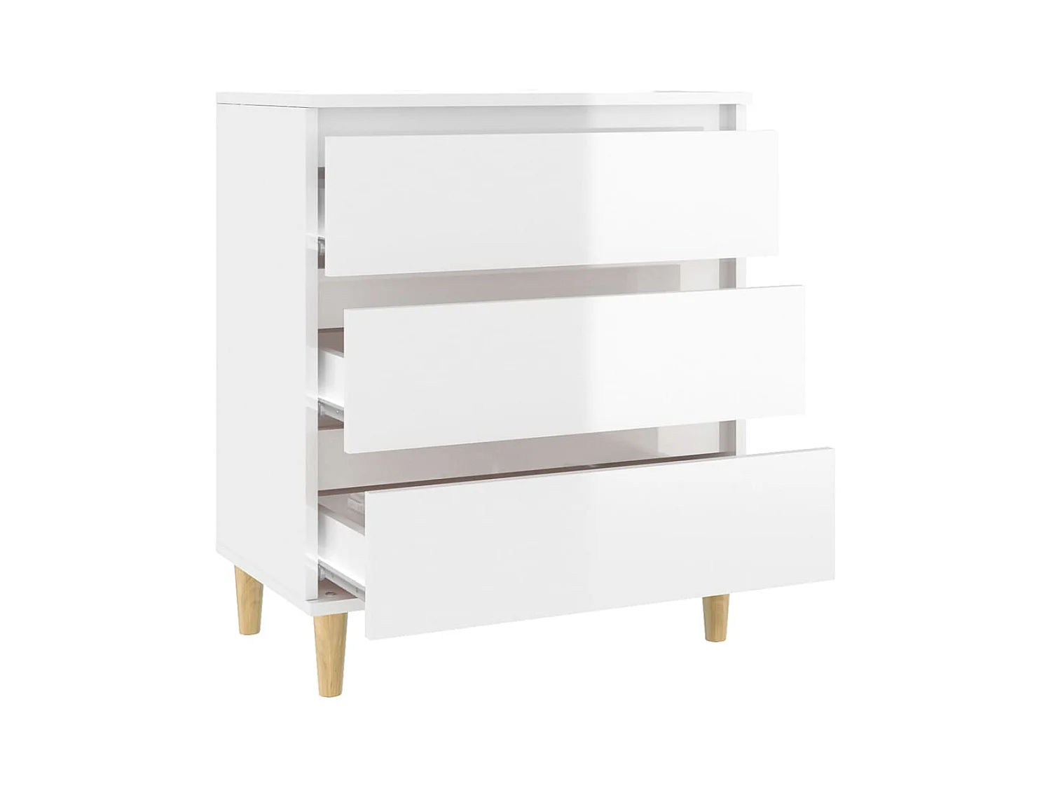 Aparador 60x35x70 cm derivados de madeira branco brilhante