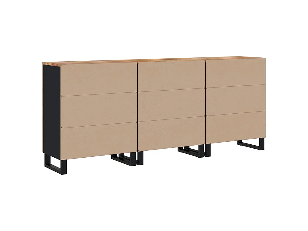 Buffets 3 pcs Bois d'acacia solide