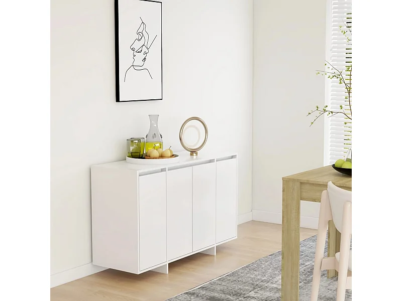 Sideboard Weiß 120x41x75 cm Holzwerkstoff