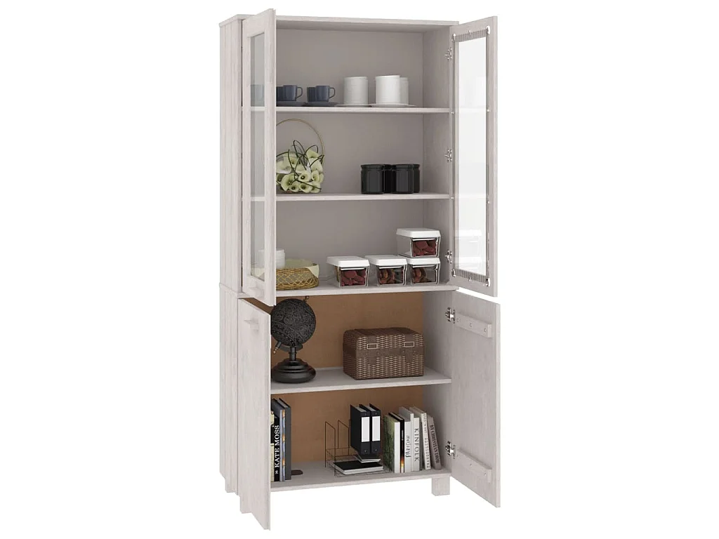 Buffet HAMAR Bois massif de pin Blanc