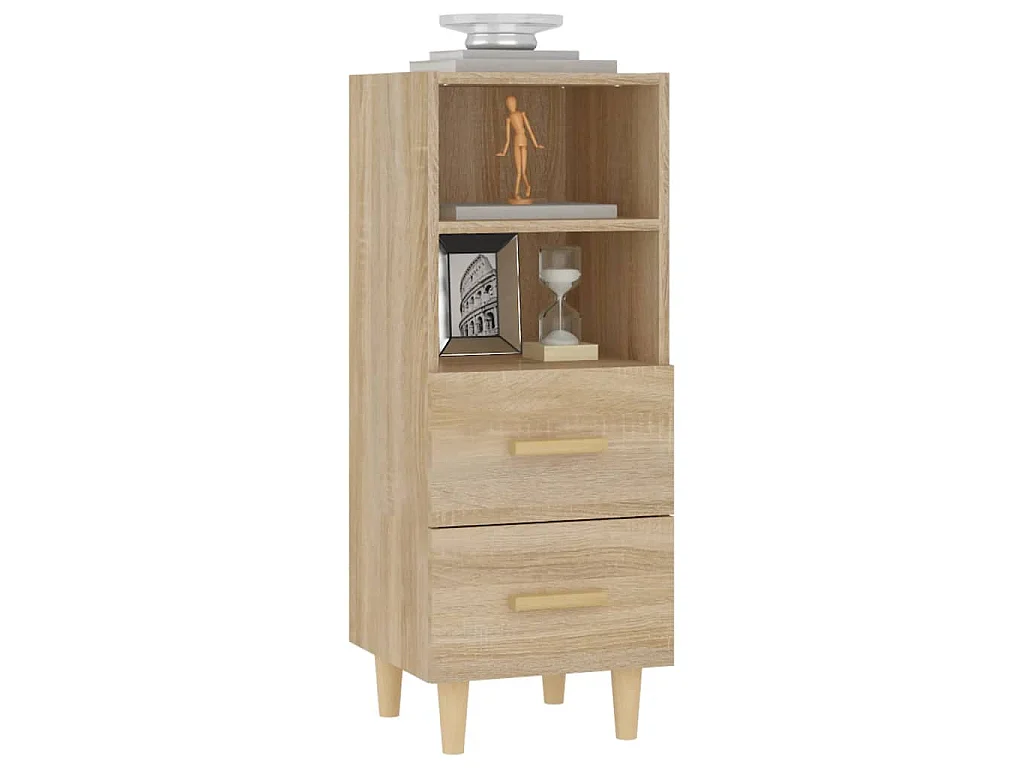 Buffet Chêne sonoma 34,5x34x90 cm Bois d'ingénierie