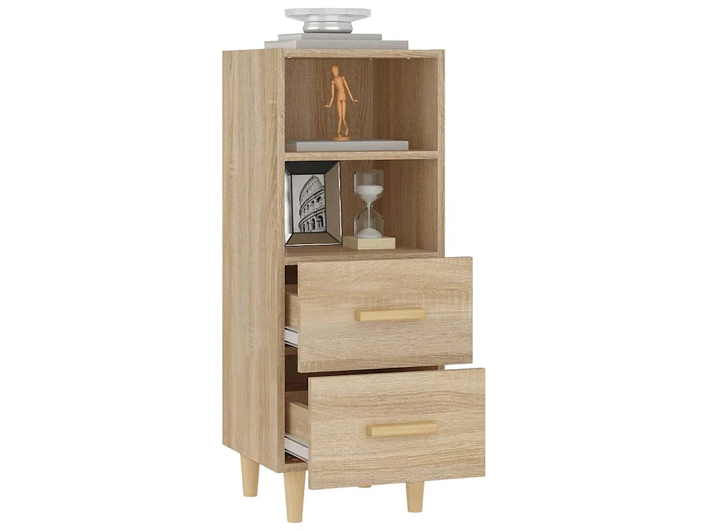 Buffet Chêne sonoma 34,5x34x90 cm Bois d'ingénierie