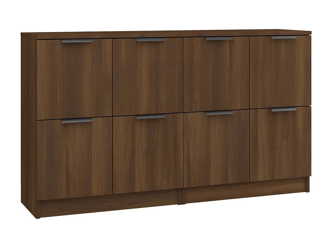 Buffets 2 pcs chêne marron 60x30x70 cm Bois d'ingénierie