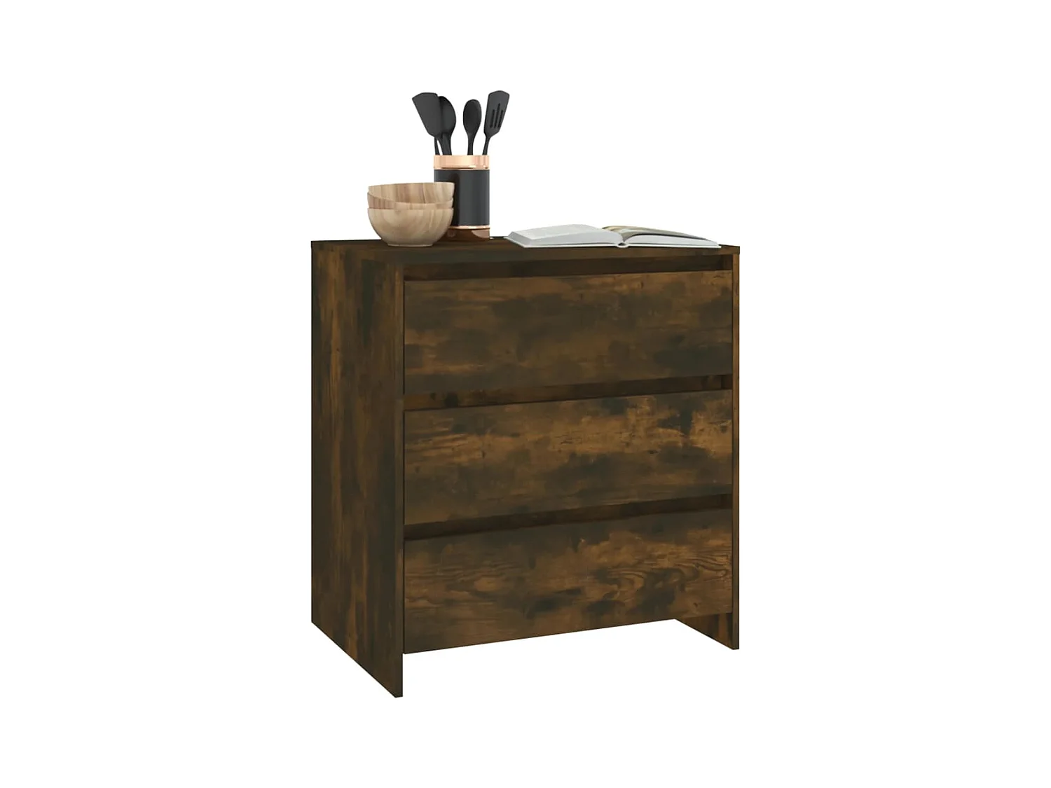Buffet Chêne fumé 70x41x75 cm Bois d'ingénierie