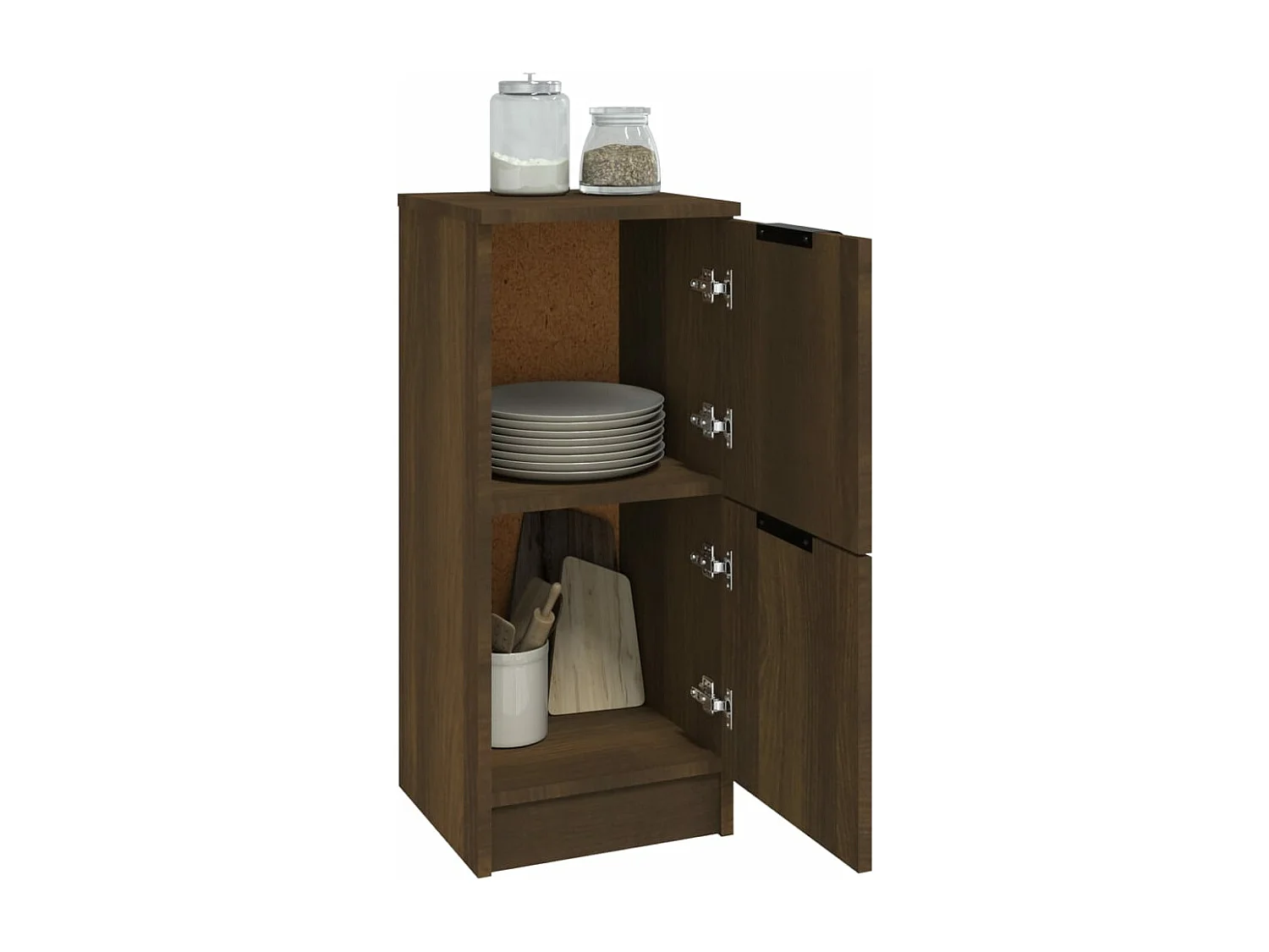 Sideboard Braun Eichen-Optik 30x30x70 cm Holzwerkstoff