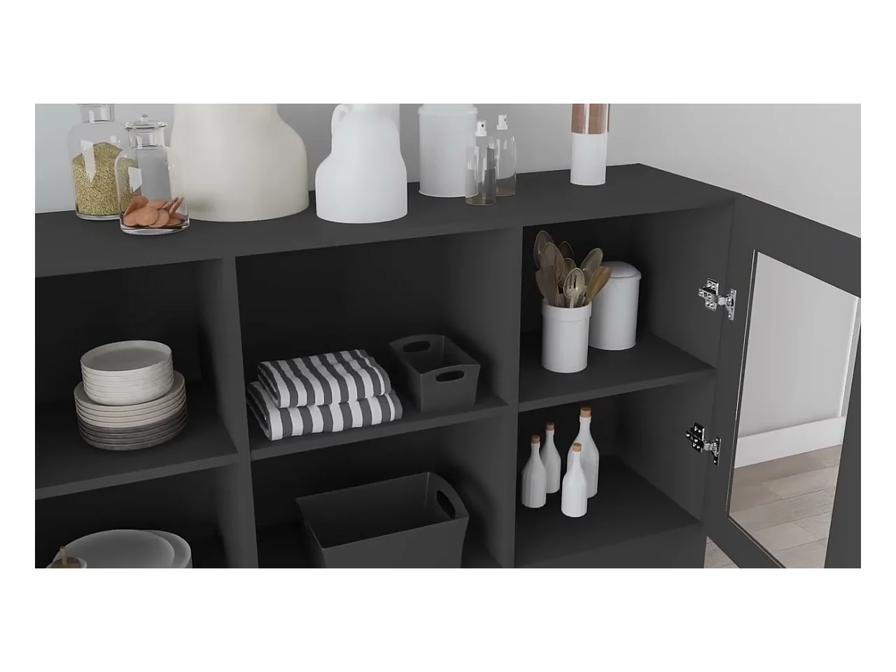 Armoire à vitrine Noir 120x30,5x70 cm Bois d'ingénierie