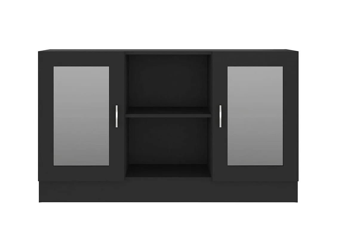 Armoire à vitrine Noir 120x30,5x70 cm Bois d'ingénierie