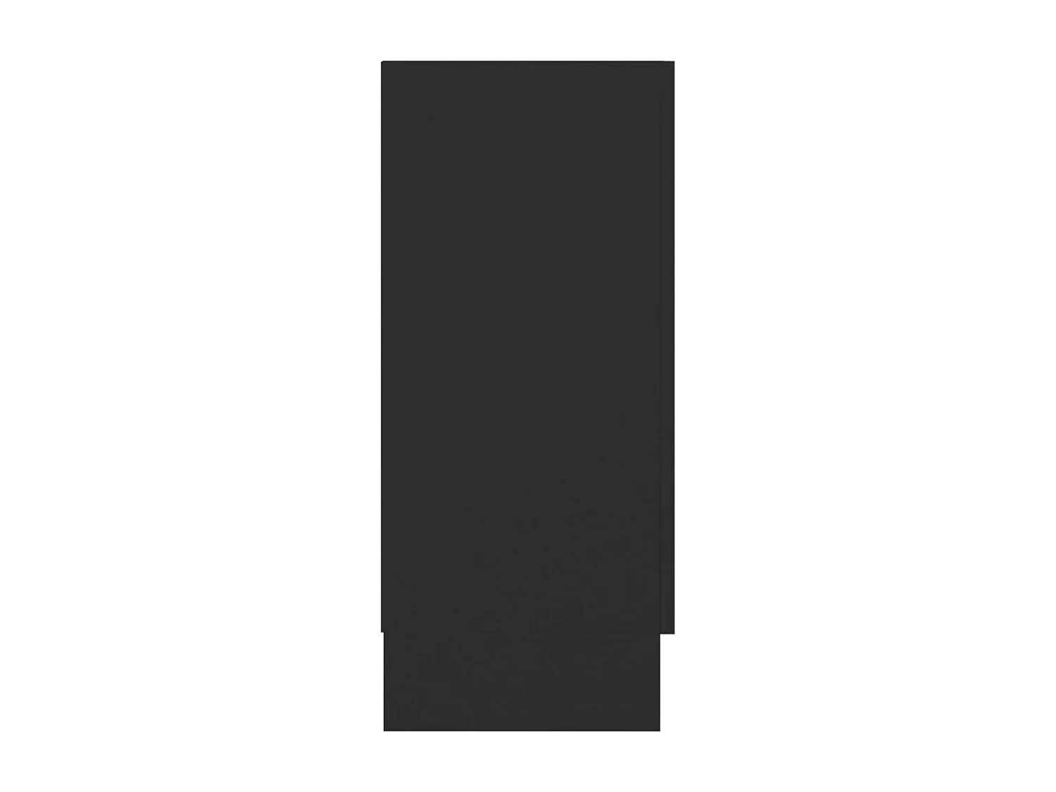 Armadietto con Vetrina Nero 120x30,5x70 cm Legno Multistrato