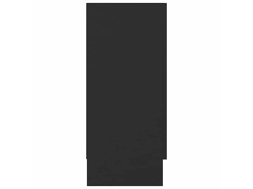 Vitrina de madera contrachapada negro 120x30,5x70 cm