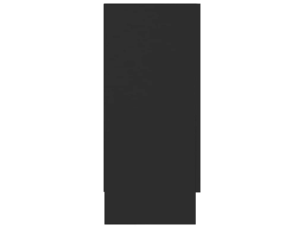Armadietto con Vetrina Nero 120x30,5x70 cm Legno Multistrato