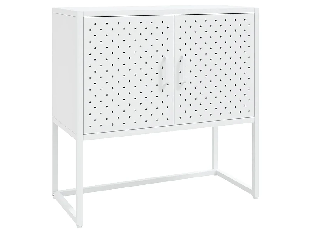 Dressoir 75x35x75 cm staal wit
