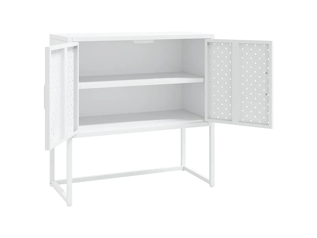 Dressoir 75x35x75 cm staal wit