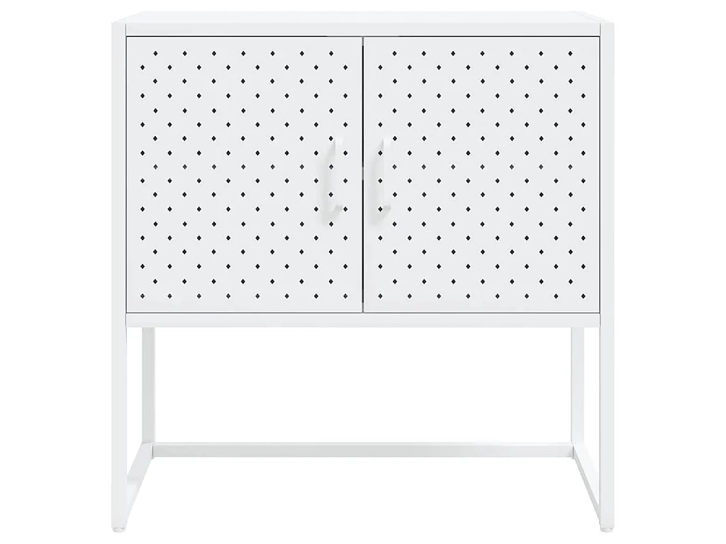 Aparador de acero blanco 75x35x75 cm