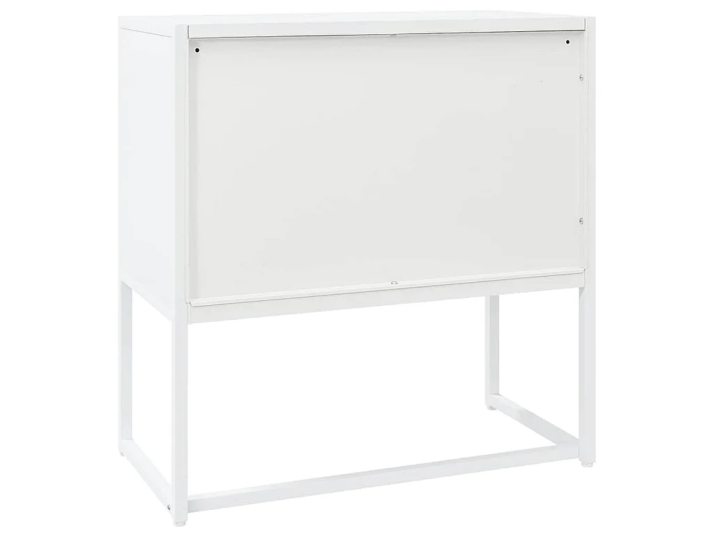 Aparador de acero blanco 75x35x75 cm