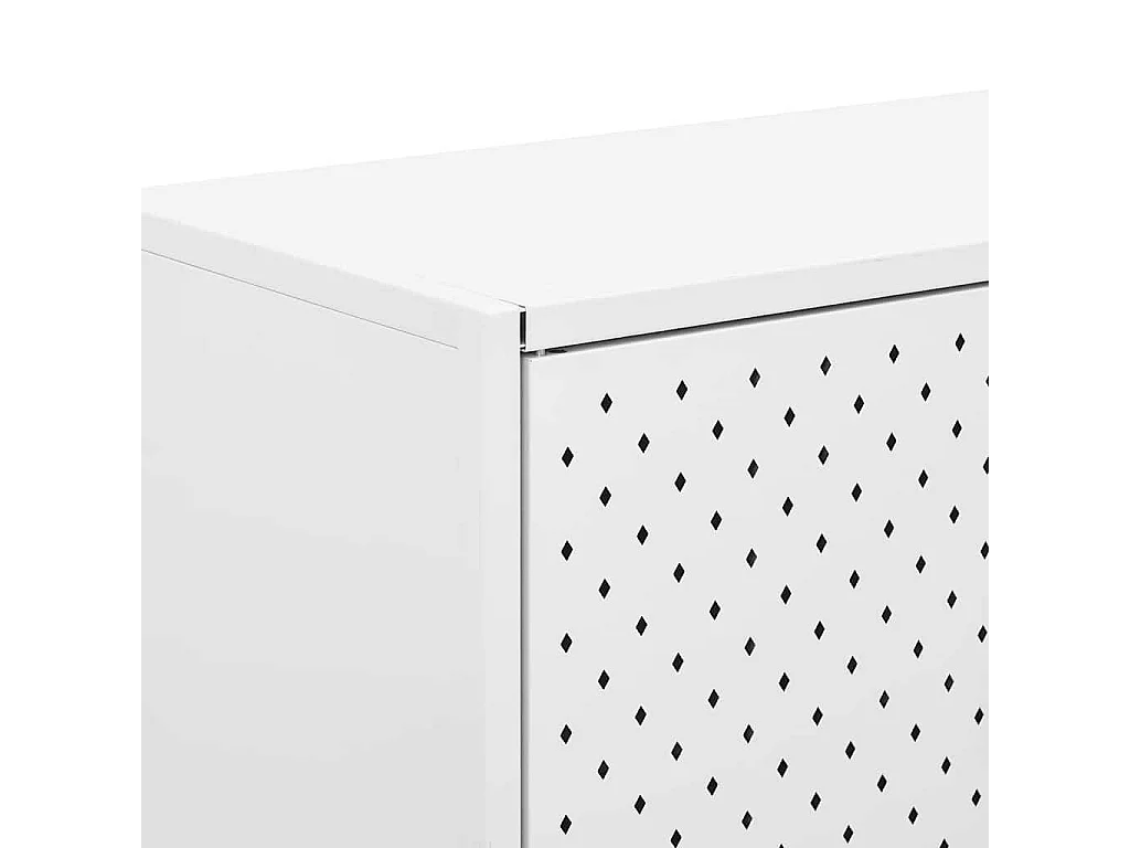 Aparador de acero blanco 75x35x75 cm