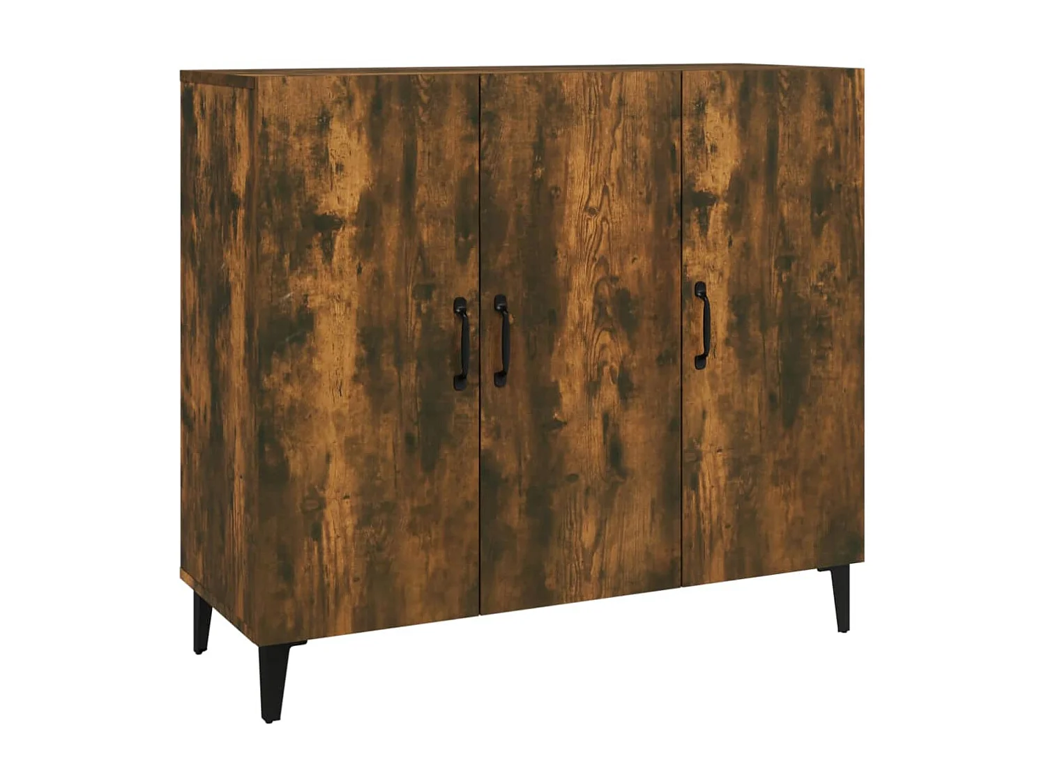 Buffet chêne fumé 90x34x80 cm bois d'ingénierie