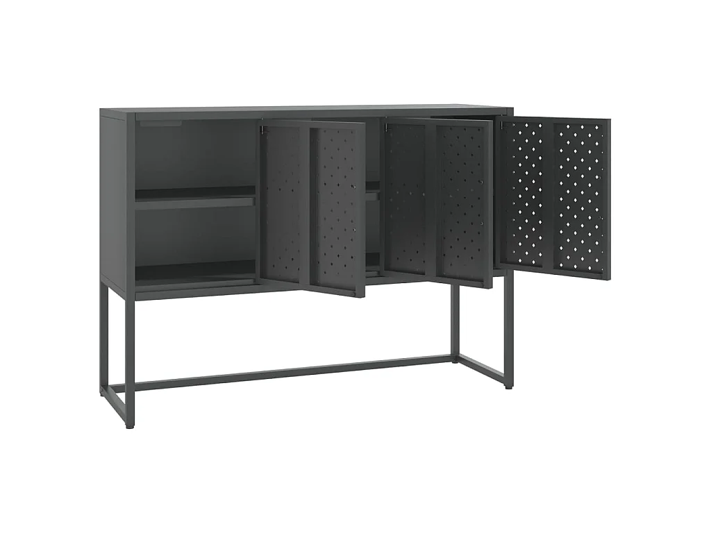 Buffet Anthracite 105x35x75 cm Acier