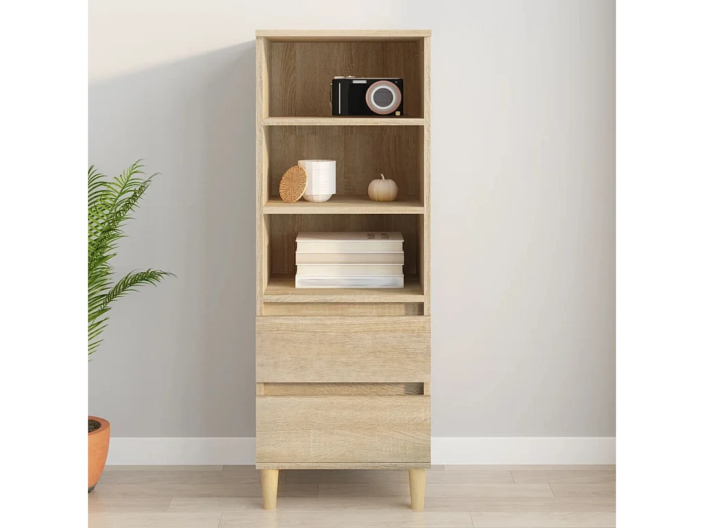 Highboard Sonoma-Eiche 40x36x110 cm Holzwerkstoff