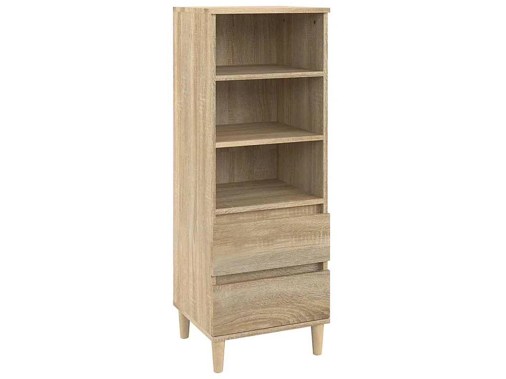 Aparador alto madera contrachapada roble Sonoma 40x36x110 cm