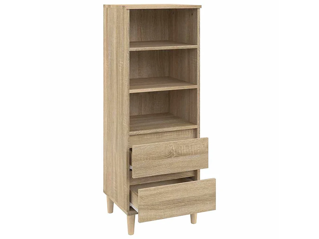 Aparador alto madera contrachapada roble Sonoma 40x36x110 cm
