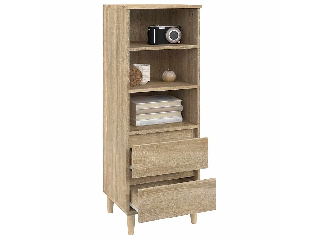 Aparador alto madera contrachapada roble Sonoma 40x36x110 cm