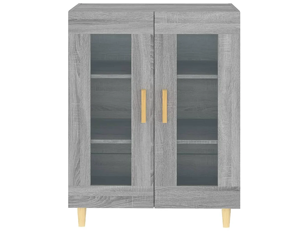 Dressoir 69,5x34x90 cm bewerkt hout grijs sonoma eikenkleurig