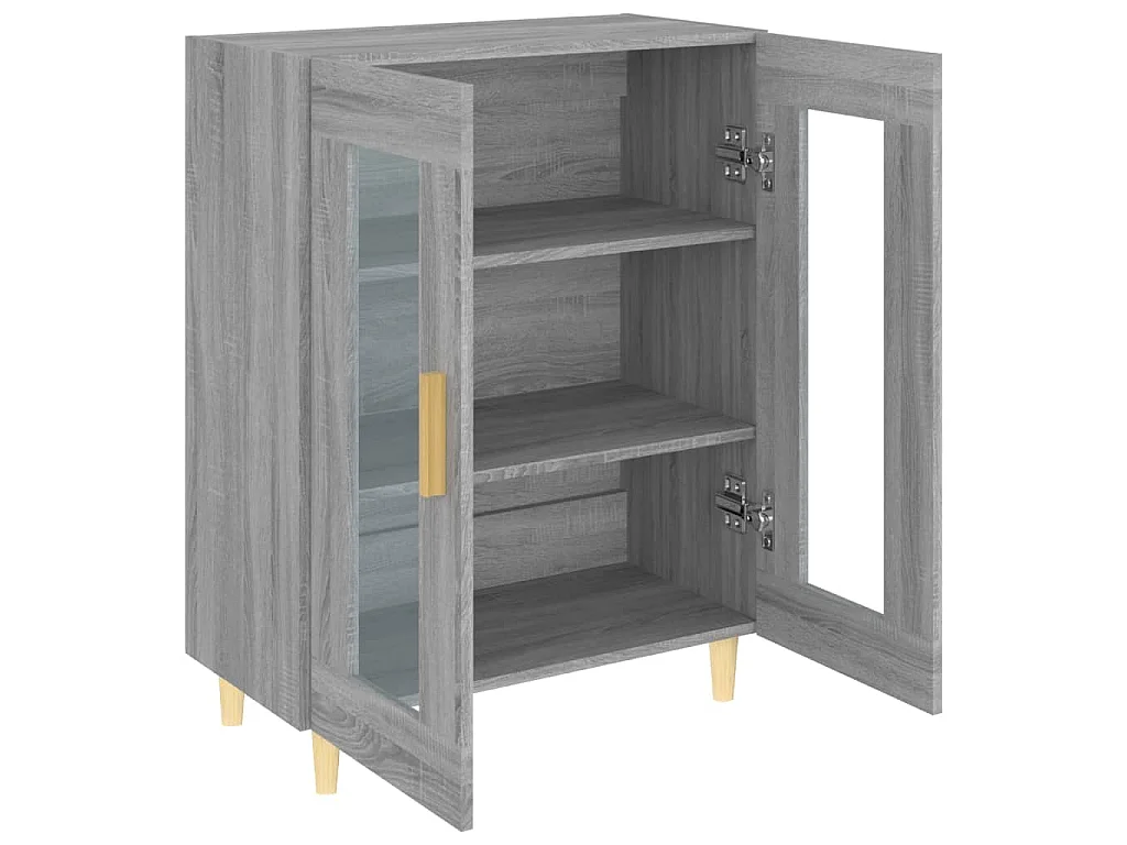 Dressoir 69,5x34x90 cm bewerkt hout grijs sonoma eikenkleurig