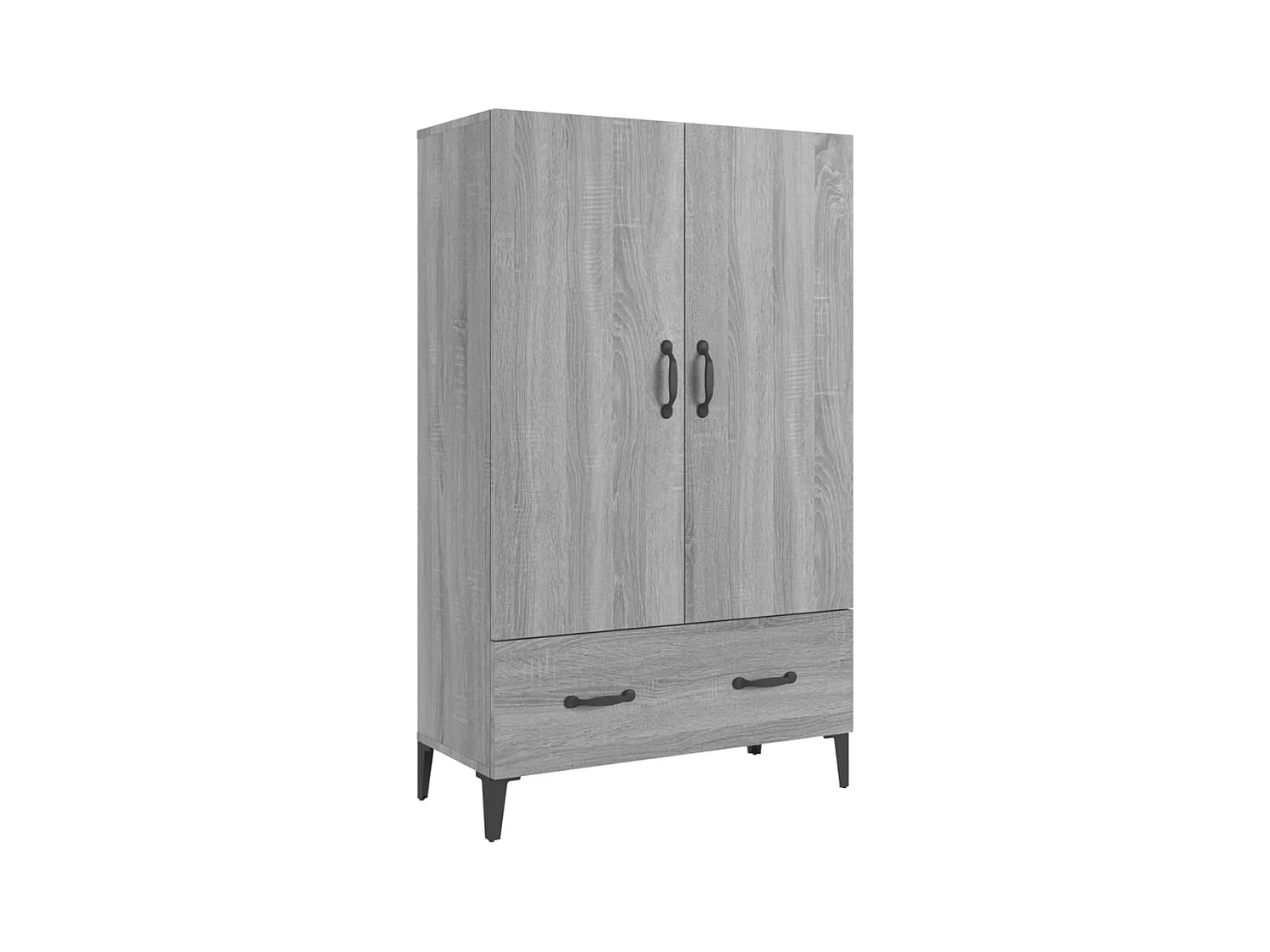 Hoge kast 70x31x115 cm bewerkt hout grijs sonoma eikenkleurig