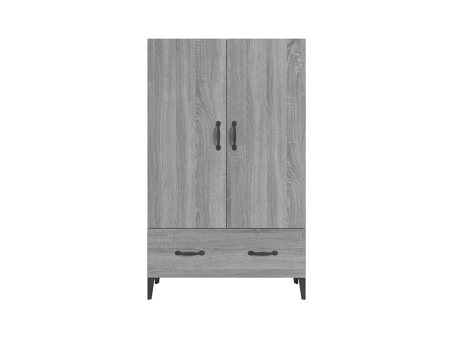 Hoge kast 70x31x115 cm bewerkt hout grijs sonoma eikenkleurig