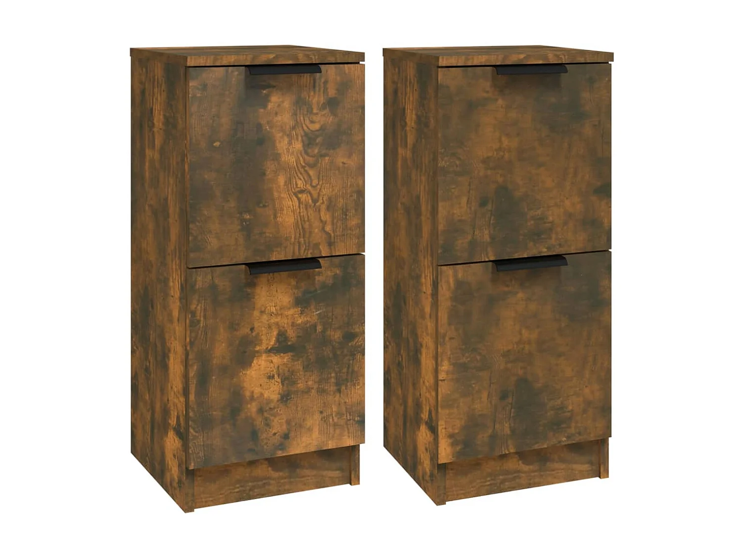 Buffets 2 pcs Chêne fumé 30x30x70 cm Bois d'ingénierie