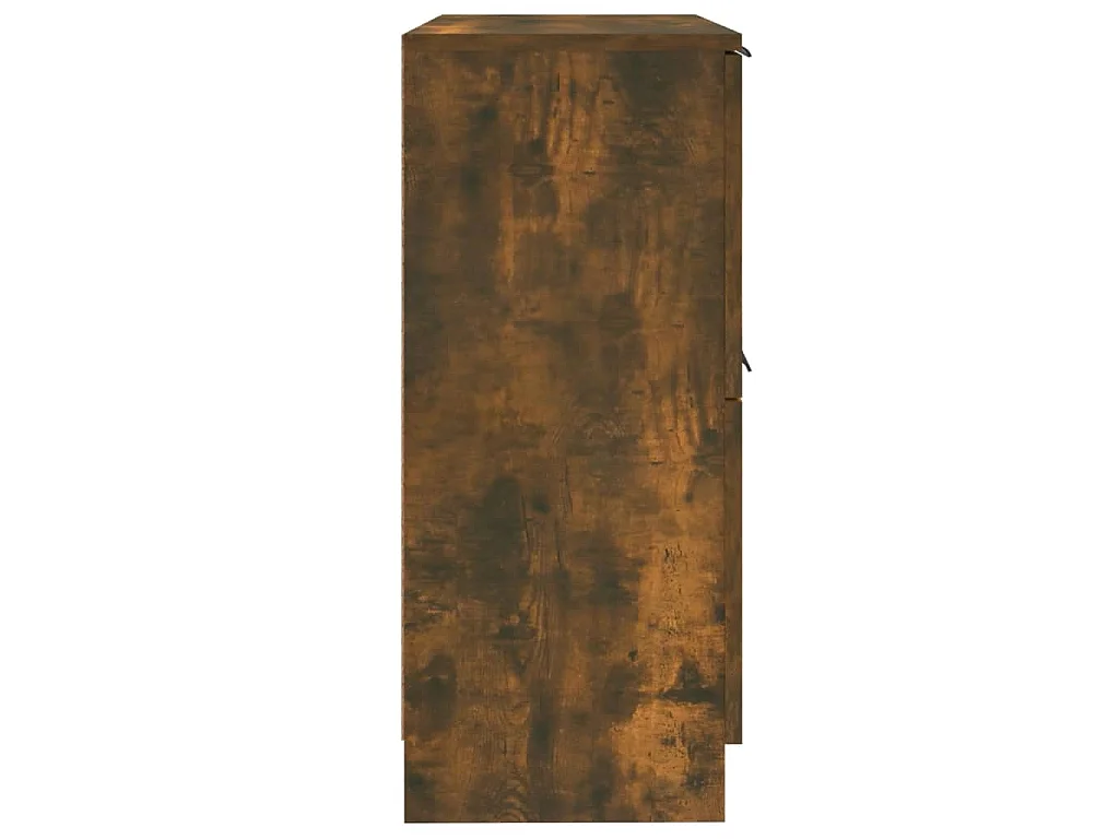 Dressoirs 2 st 30x30x70 cm bewerkt hout gerookt eikenkleurig