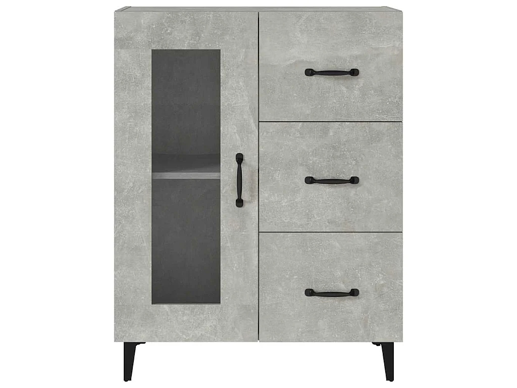 Dressoir 69,5x34x90 cm bewerkt hout betongrijs