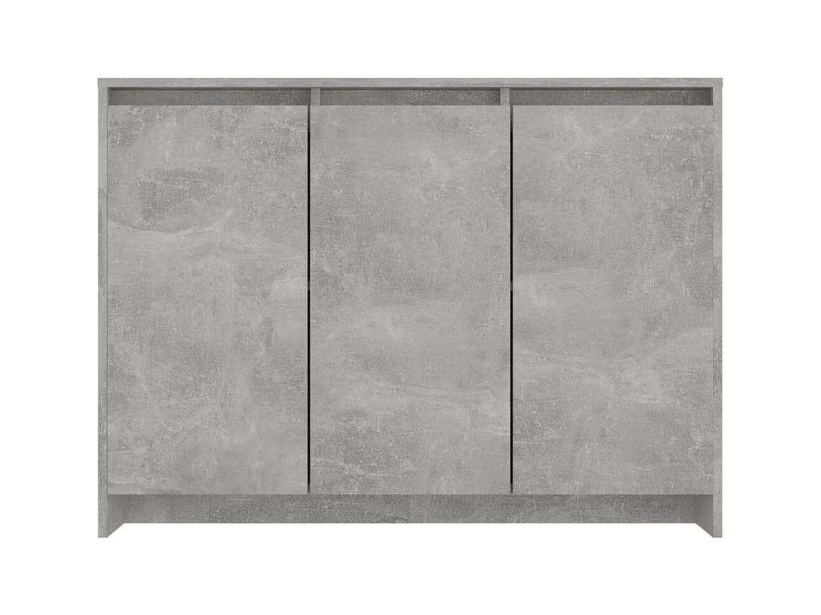 Dressoir 102x33x75 cm bewerkt hout betongrijs