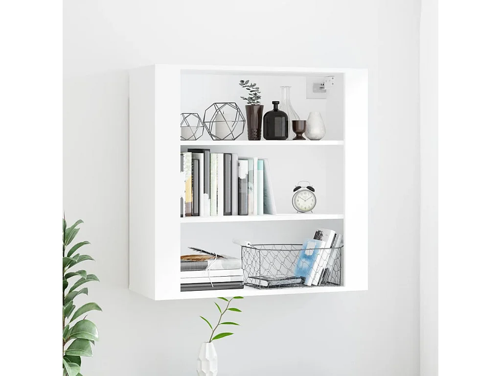 Armoire murale Blanc 80x33x80 cm Bois d'ingénierie