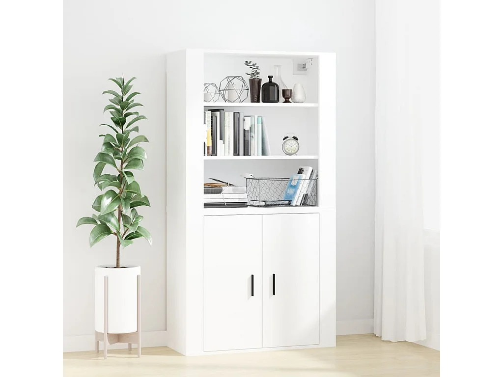 Armoire murale Blanc 80x33x80 cm Bois d'ingénierie