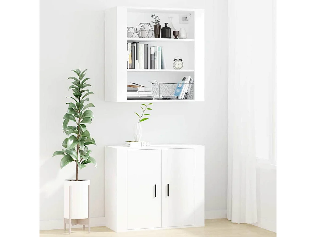 Armoire murale Blanc 80x33x80 cm Bois d'ingénierie