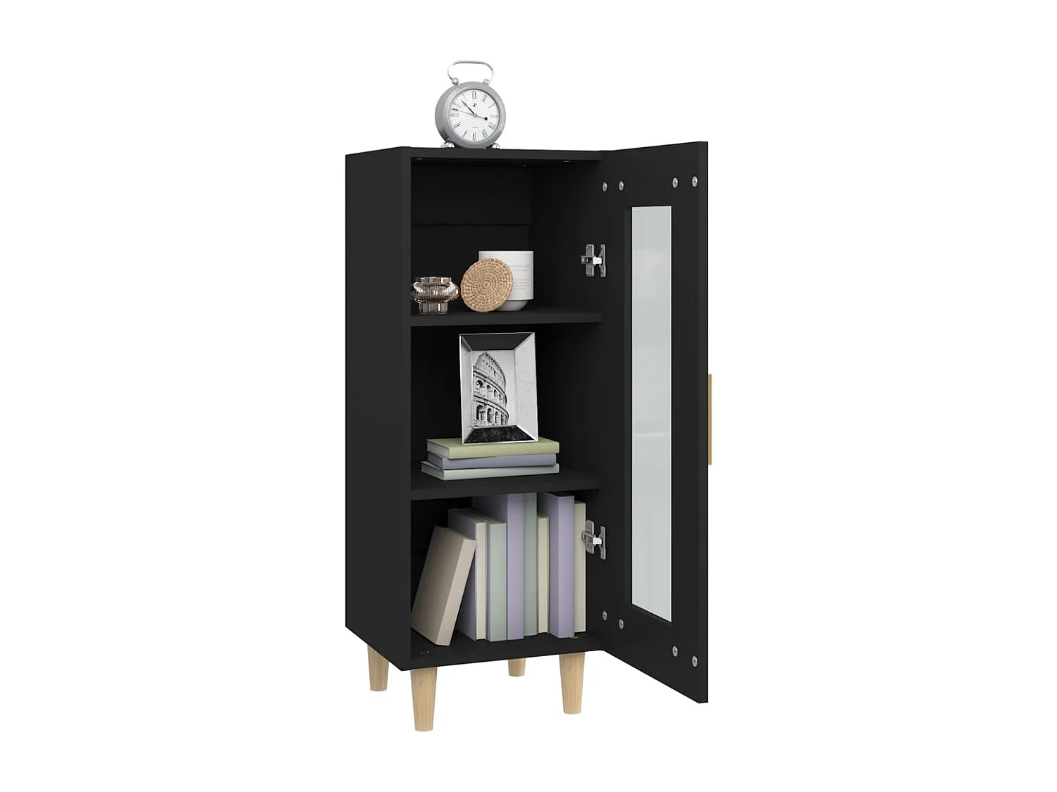 Buffet Noir 34,5x34x90 cm Bois d'ingénierie