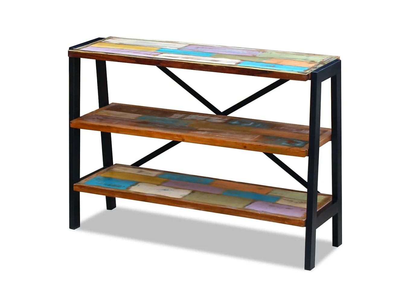 Buffet 3 étagères Bois de récupération massif