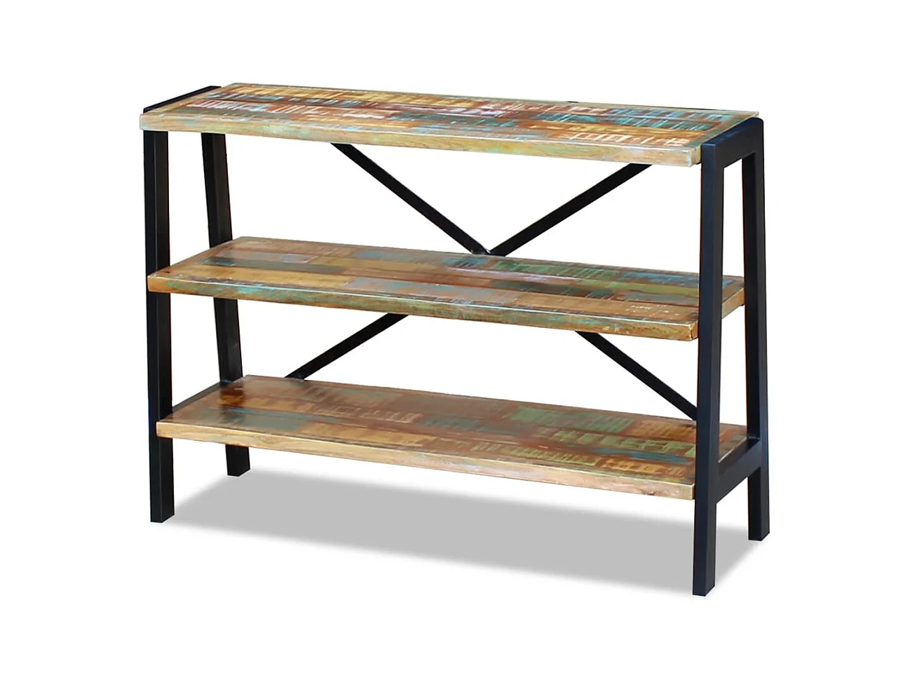 Buffet 3 étagères Bois de récupération massif