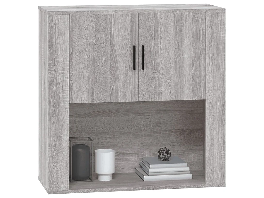 Armoire murale Sonoma gris 80x33x80 cm Bois d'ingénierie