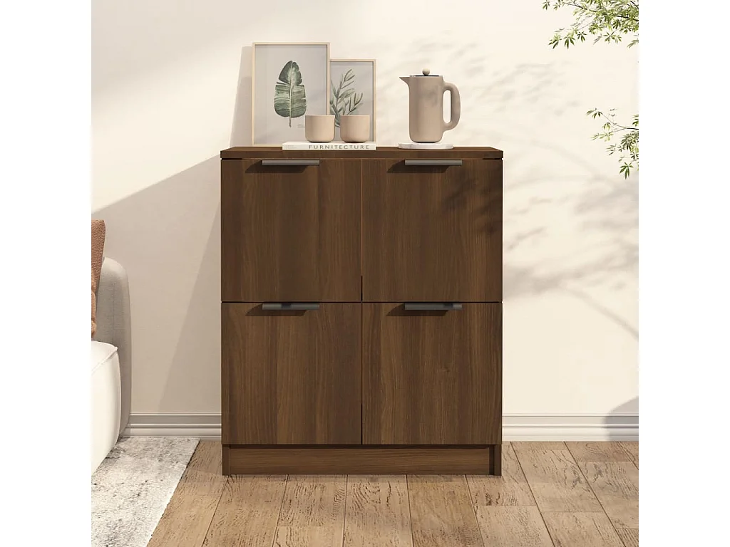 Buffet chêne marron 60x30x70 cm Bois d'ingénierie