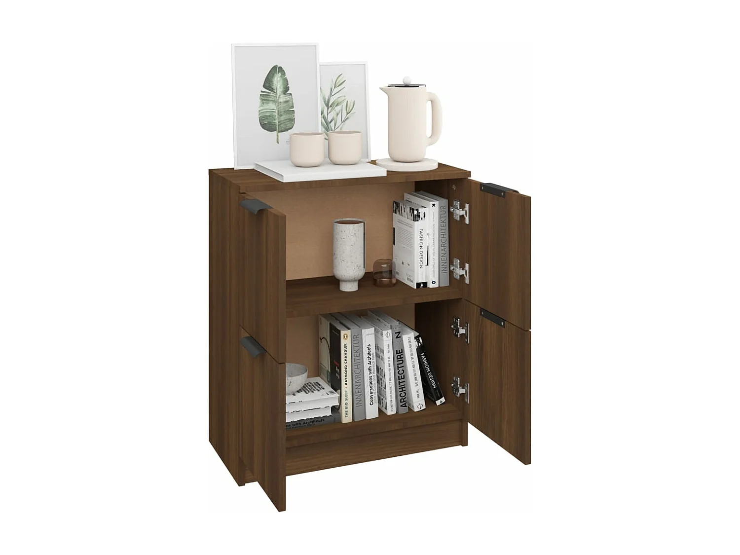 Buffet chêne marron 60x30x70 cm Bois d'ingénierie