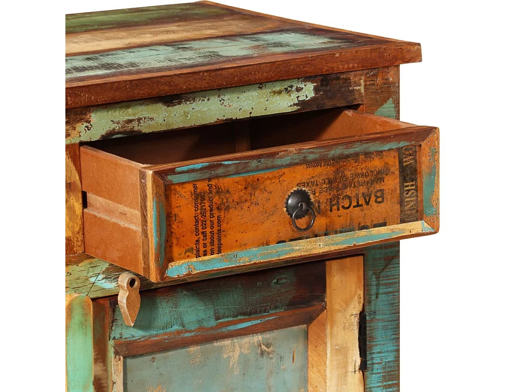 Placard vintage avec 2 tiroirs 2 portes Bois massif récupéré