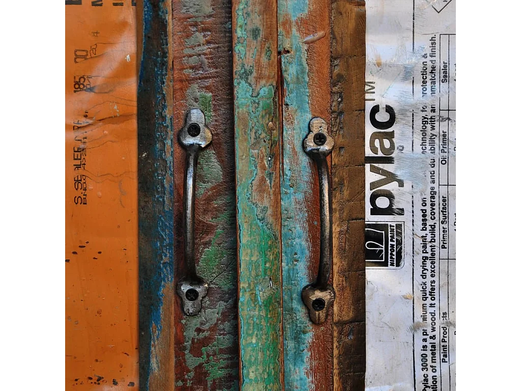 Placard vintage avec 2 tiroirs 2 portes Bois massif récupéré