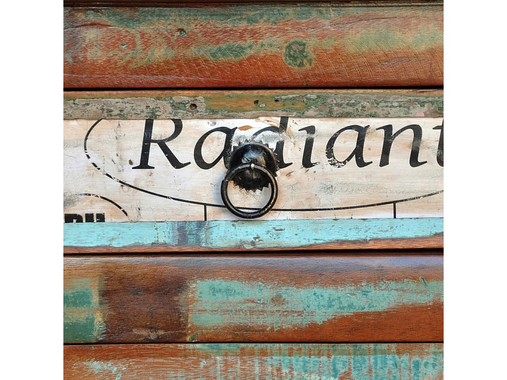 Placard vintage avec 2 tiroirs 2 portes Bois massif récupéré