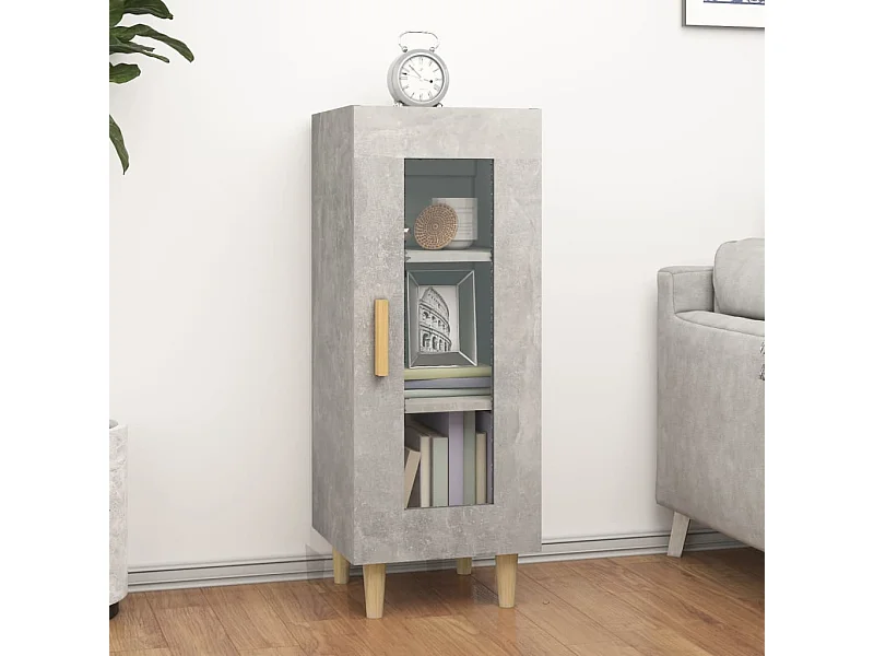 Buffet Gris béton 34,5x34x90 cm Bois d'ingénierie
