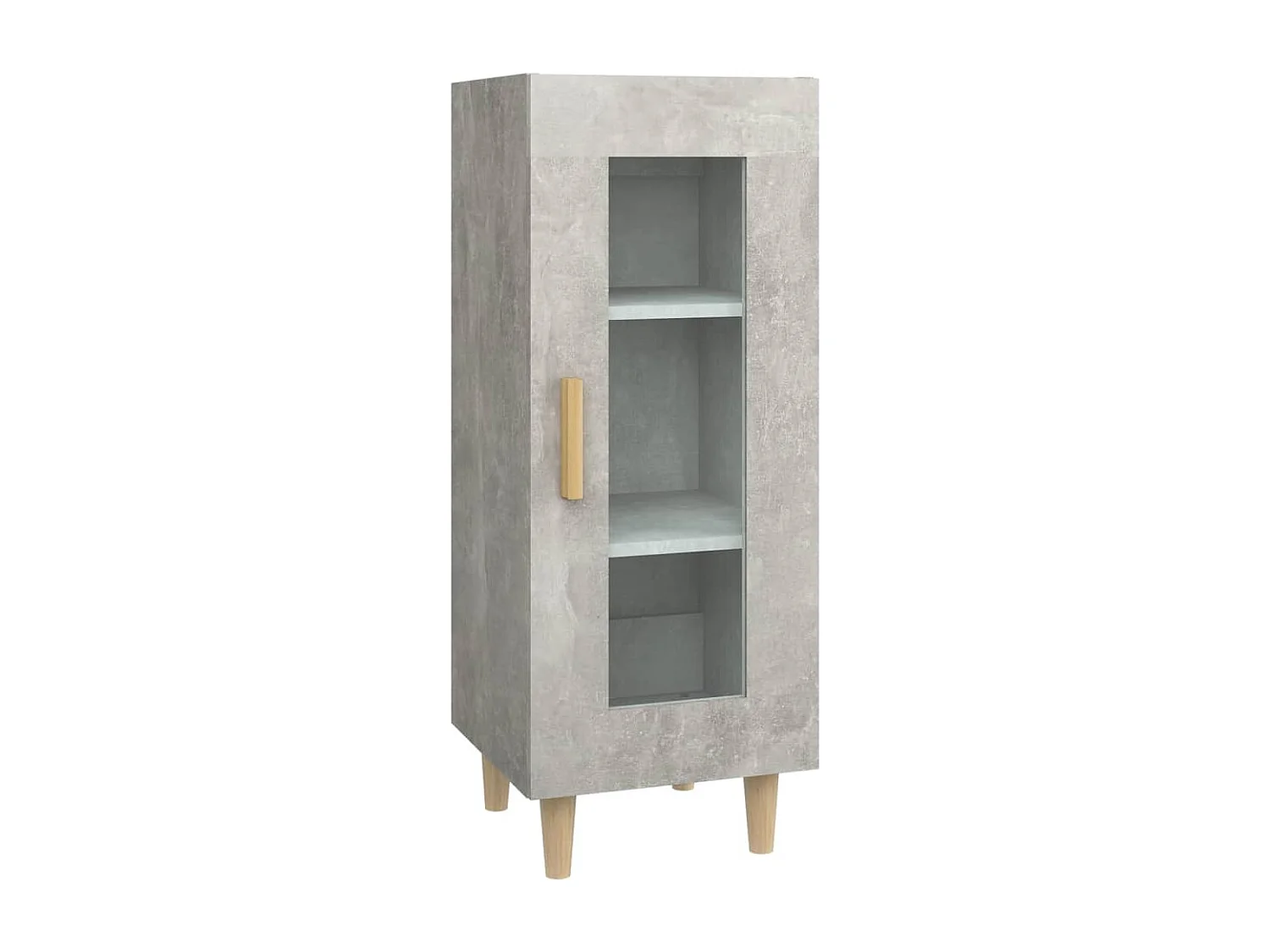 Buffet Gris béton 34,5x34x90 cm Bois d'ingénierie